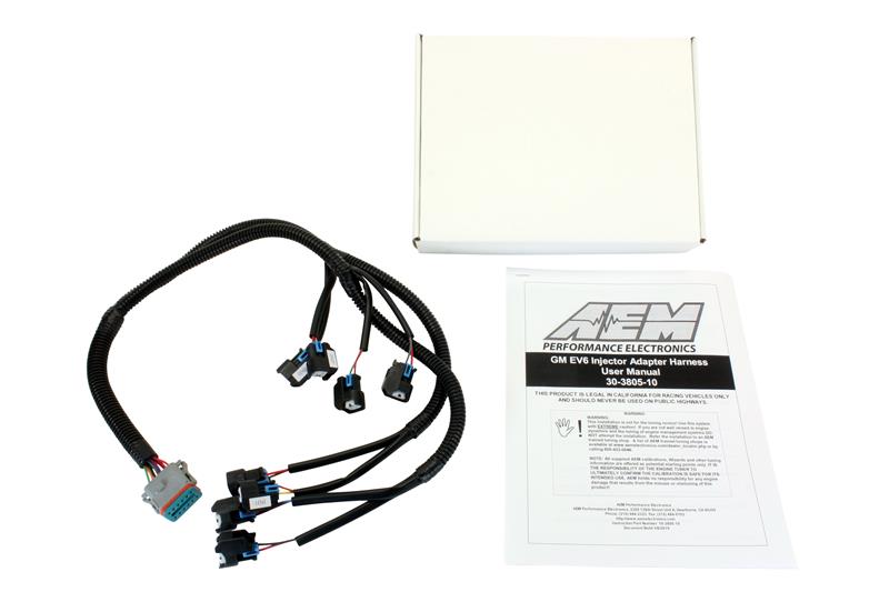 AEM Infinity Core Accessory Wiring Harness - GM Injector Adapter EV6 - aem30-3805-10