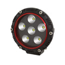ANZO Universal 4in Round White LED Light w/ Red Bezel - anz861180
