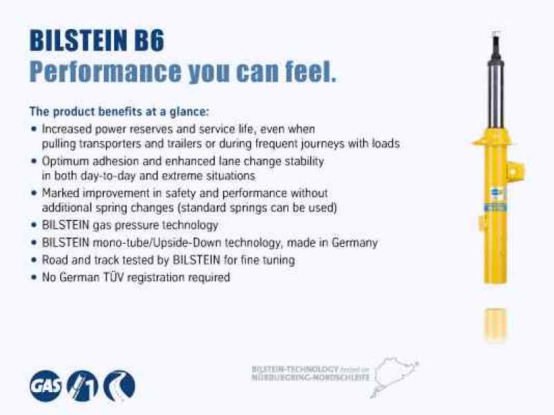 Bilstein 4600 Series 84-93 Mercedes-Benz 190E L4 Front 46mm Monotube Shock Absorber - bil22-100412