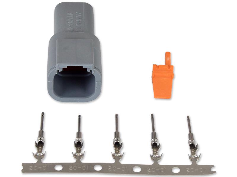 AEM DTM Style 4-Way Receptacle Connector Kit with 5 Male Pins - aem35-2625