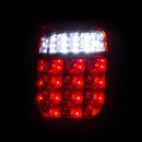 ANZO 1976-1985 Jeep Wrangler LED 2 Lens - Red/Clear, Chrome - anz861082