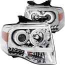ANZO 2007-2014 Ford Expedition Projector Headlights Chrome - anz111114