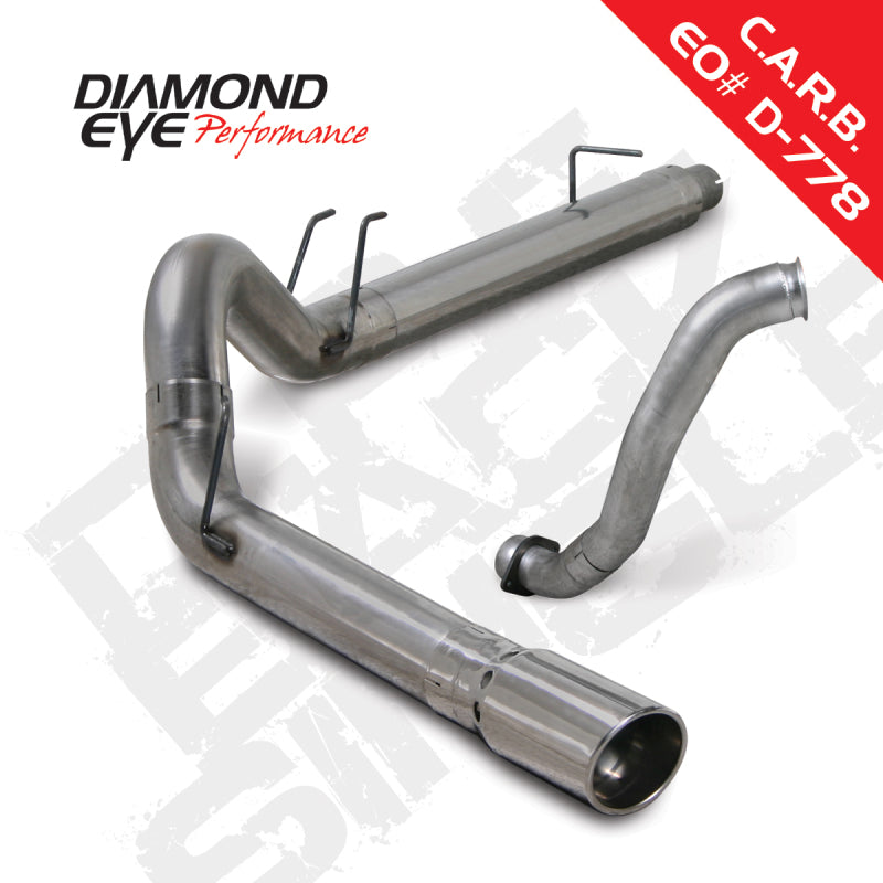 Diamond Eye KIT 5in DPF-BACK w/ DP SGL SS 08-10 Ford 6.4L Powerstroke F250/F350 - depK5371S