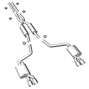 MagnaFlow Dodge Challenger 11-14 V6 3.6L Dual Split Rear Exit Stainless C/B Performance Exhaust - mag15098