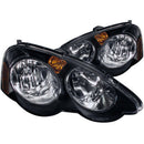 ANZO 2002-2004 Acura Rsx Crystal Headlights Black - anz121209