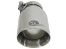 aFe MACH Force-Xp Universal 304 SS Single-Wall Clamp-On Exhaust Tip - Polished - afe49T25354-P07