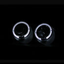 ANZO 2001-2003 Honda Civic Projector Headlights w/ Halo Black - anz121055