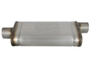 aFe MACHForce XP SS Muffler 3in Center Inlet / 3in Offset Outlet 18in L x 9in W x4in H Body - afe49M00020