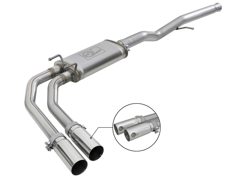 aFe Rebel Series 3in-2.5in 409 SS Cat-Back Exhaust 09-18 GM Silverado/Sierra 1500 V6-4.3L / V8-4.6L - afe49-44098-P