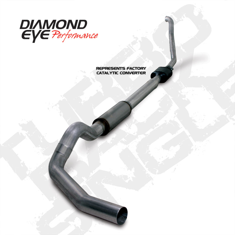 Diamond Eye KIT 5in TB SGL SS: 94-97 FORD 7.3L F250/F350 PWRSTROKE NFS W/ CARB EQUIV STDS - depK5314S