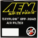 AEM Dryflow 4in. X 9in. Round Tapered Air Filter - aem21-2059BF