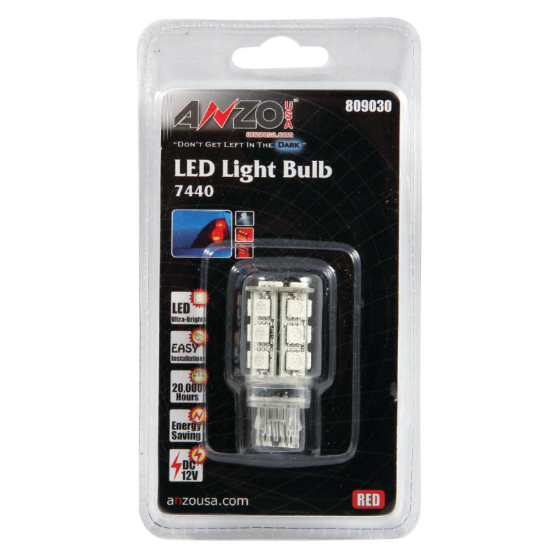 ANZO LED Bulbs Universal 7443/7440 Red - anz809030