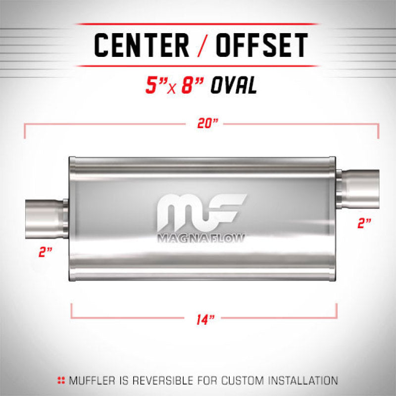 MagnaFlow Muffler Mag SS 5X8 14 2.00 O/C - mag12224