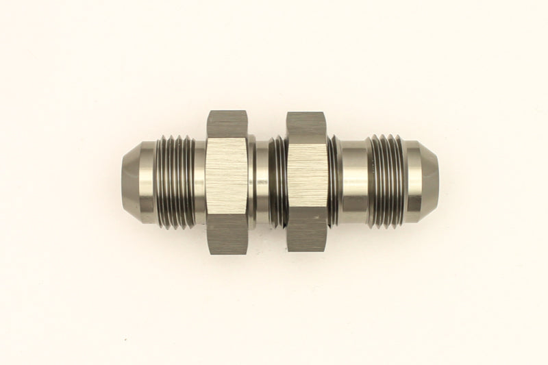 DeatschWerks 8AN Male Flare To 8AN Male Flare Bulkhead Adapter (Incl. Nut) - dw6-02-0709