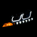 ANZO 2013-2015 Nissan Sentra Projector Headlights w/ U-Bar Black - anz121487