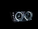 ANZO 1999-2006 Gmc Sierra 1500 Crystal Headlights w/ Halo and LED Chrome - anz111208