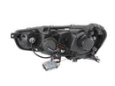 ANZO 2008-2015 Mitsubishi Lancer Projector Headlights w/ Halo Black (CCFL) - anz121428