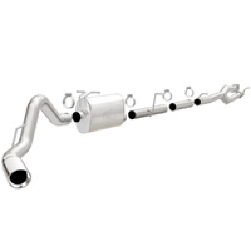 MagnaFlow Sys C/B 11-15 Ford Super Duty F250 6.2L EC CC, SS 3.5in Single Rear Pass Side Ext 5in Tip - mag19174
