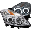 ANZO 2008-2009 Nissan Altima (2 Door ONLY) Projector Headlights w/ Halo Chrome (CCFL) - anz121396