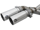 aFe Rebel Series 3in. to 2.5in. 409 SS C/B Exhaust 11-14 Ford F-150 V6-3.5L (tt) - Polished Tip - afe49-43078-P