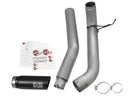 aFe LARGE BORE HD 5in DPF-Back SS Exhaust w/ Black Tip 2016 Nissan Titan 5.0L V8 (td) CC SB - afe49-46112-B