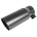 MagnaFlow Tip Stainless Black Coated Single Wall Round Single Outlet 6in Dia 5in Inlet 13in L - mag35239