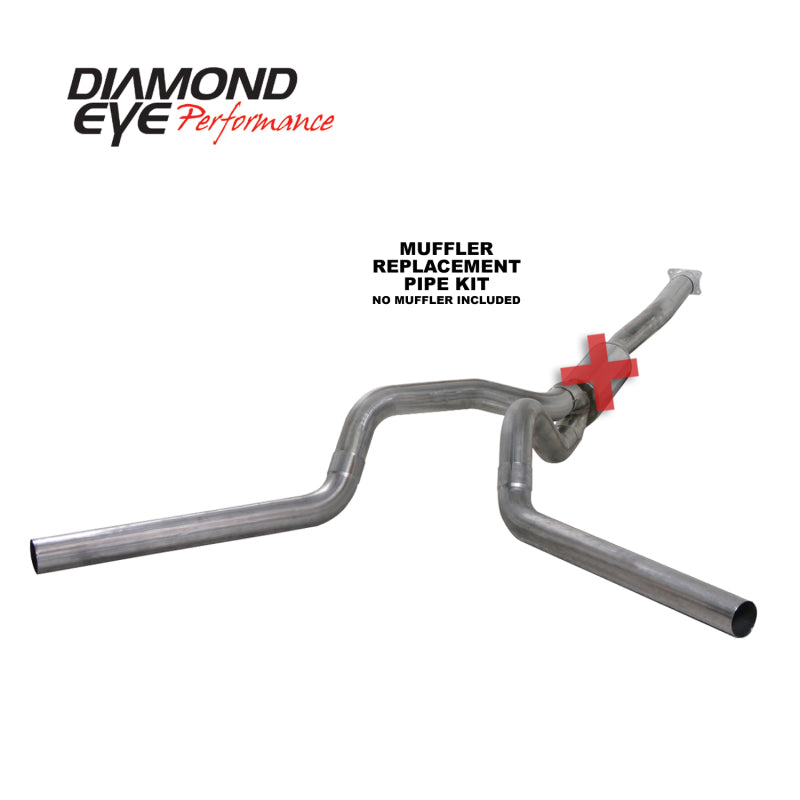 Diamond Eye KIT 4in CB DUAL MFLR RPLCMENT PIPE SS 01-05 CHEVY/GMC 6.6L 2500/3500 - depK4112S-RP