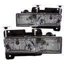 ANZO 1988-1998 Chevrolet C1500 Crystal Headlights w/ Smoke Lens - anz111061