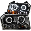 ANZO 2005-2010 Chrysler 300 Projector Headlights w/ Halo Black - anz121152