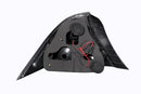 ANZO 2001-2003 Honda Civic Taillights Black w/ Halo - anz221046