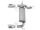 aFe Rebel Series 2.5in 409 SS Axle-Back Exhaust w/Polished Tips 07+ Jeep Wrangler (JK) V6 3.6L/3.8L - afe49-48061-P