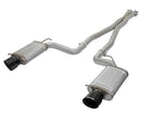 aFe Mach Force-Xp 3in CB Stainless Steel Dual Exhaust System w/ Black Tips 09-15 Cadillac CTS-V - afe49-34063-B