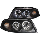 ANZO 2001-2005 Volkswagen Passat Projector Headlights w/ Halo Black - anz121357
