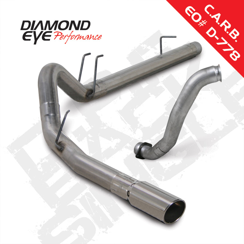 Diamond Eye KIT 4in DPF-BACK w/ DP SGL SS 08-10 Ford 6.4L Powerstroke F250/F350 - depK4363S