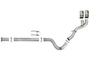 aFe Rebel XD 4in SS Down-Pipe Back Exhaust w/Dual Polished Tips 17-18 Ford Diesel Trucks V8-6.7L(td) - afe49-43102-P