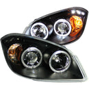 ANZO 2005-2010 Chevrolet Cobalt Projector Headlights w/ Halo Black w/ LED - anz121344