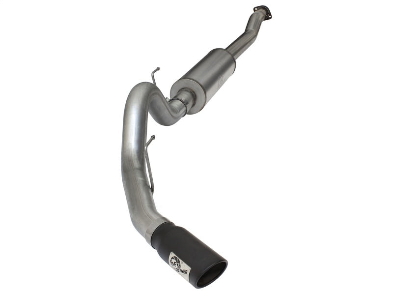 aFe MACHForce XP SS Exhaust 4in Cat-Back w/ Black Tip 2015 Ford F-150 EcoBoost V6 2.7/3.5Ltt - afe49-43069-B