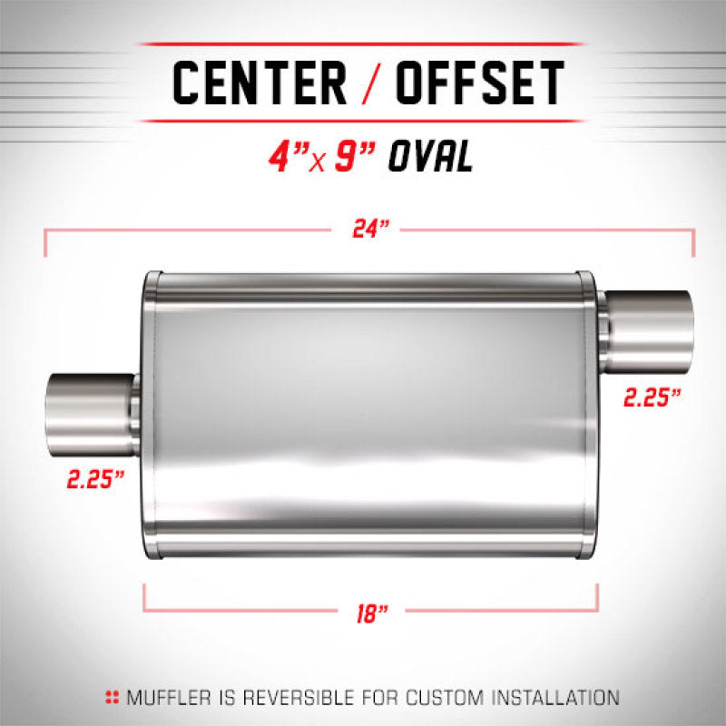 MagnaFlow Muffler Trb SS 4X9 18 2.25/2.2 - mag13255