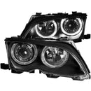 ANZO 2002-2005 BMW 3 Series E46 Projector Headlights w/ Halo Black - anz121140