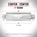 MagnaFlow Muffler Mag SS 14X4X4 2X2 C/C - mag10414