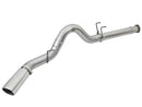 aFe ATLAS 5in DPF-Back Alum Steel Exhaust System w/Polished Tip 2017 Ford Diesel Trucks V8-6.7L (td) - afe49-03090-P