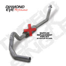 Diamond Eye KIT 4in TB MFLR RPLCMENT PIPE SGL AL: 94-02 DODGE CUMMINS 5.9L - depK4212A-RP