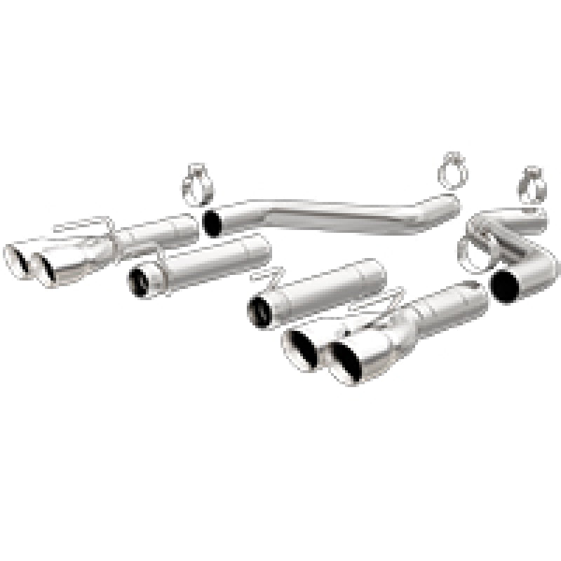 MagnaFlow Axle-Back, SS, 3in, Quad Split Rear 3.5 Tips 2015 Dodge Challenger incl SRT Hellcat - mag19206