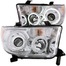 ANZO 2007-2013 Toyota Tundra Projector Headlights w/ Halo Chrome (CCFL) - anz111173