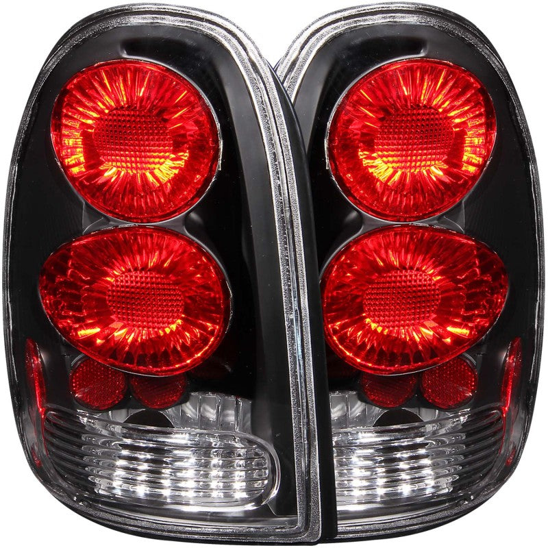 ANZO 1996-2000 Chrysler Voyager Taillights Black - anz211039