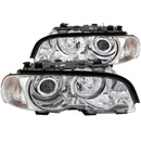 ANZO 2000-2003 BMW 3 Series E46 Projector Headlights w/ Halo Chrome - anz121268