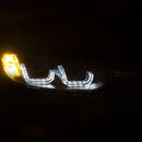 ANZO 2012-2015 BMW 3 Series Projector Headlights w/ U-Bar Black (HID Compatible) - anz121506