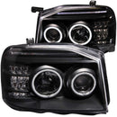 ANZO 2001-2004 Nissan Frontier Projector Headlights w/ Halo Black (CCFL) - anz111172