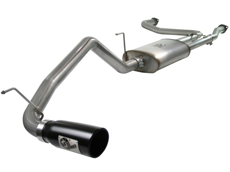 aFe MACHForce XP Exhaust Cat-Back 2.5/3in SS-409 w/ Black Tip 04-12 Nissan Titan V8 5.6L - afe49-46102-B