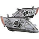 ANZO 2007-2009 Toyota Camry Projector Headlights w/ Halo Chrome - anz121180